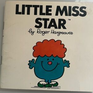 Rare 1986 Kids Little Miss Star book By Roger Hargreaves
